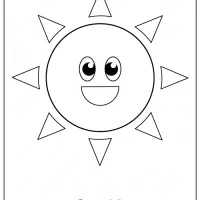 sun coloring page