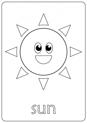 Printable Sun Coloring Page – Book PDF