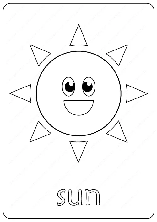 sun coloring page