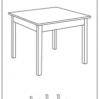 Printable Table Coloring Page - Book PDF 33 table coloring page
