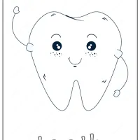 Printable Tooth Coloring Page - Book PDF 56 tooth coloring page