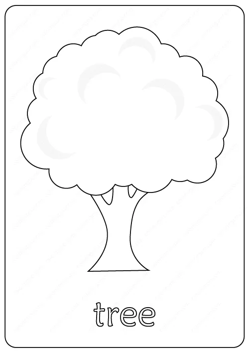 Printable Tree Coloring Page - Book PDF 2 tree coloring page