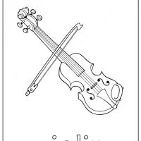 Printable Violin Coloring Page Book PDF 47 violin coloring page