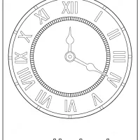 Printable Wall Clock Coloring Pages PDF 27 wall clock coloring page