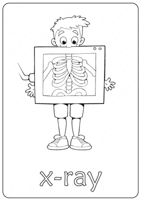 Printable X-Ray Coloring Page – Book PDF