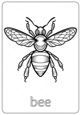 Animals Bee Coloring Pages Book