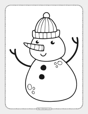 Cute Printable Snowman Coloring Pages