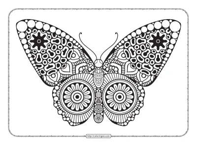 Decorative Butterfly Mandala Coloring Pages