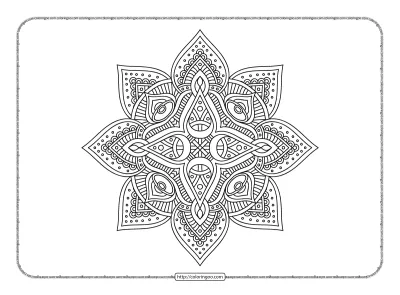 Fancy Mandala Coloring Pages PDF