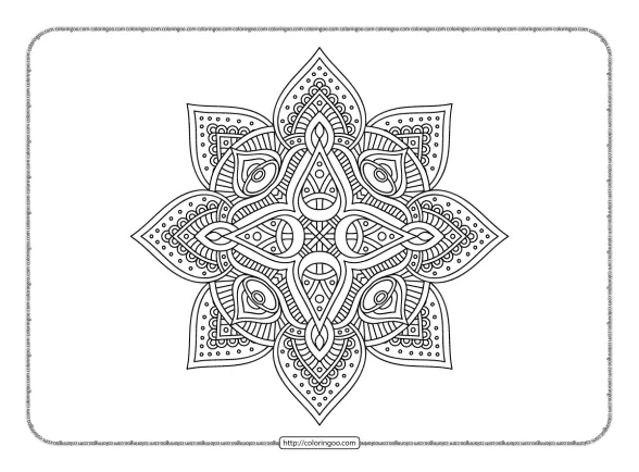 fancy mandala coloring pages pdf
