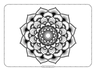 Indian Ornament Mandala Coloring Pages