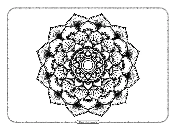 Indian Ornament Mandala Coloring Pages 1 indian ornament mandala coloring pages