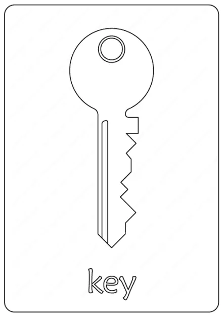 Free Printable Key Coloring Pages 1 key coloring page