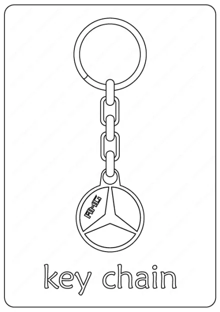 Free Printable Key Chain Coloring Pages 1 keychain coloring page