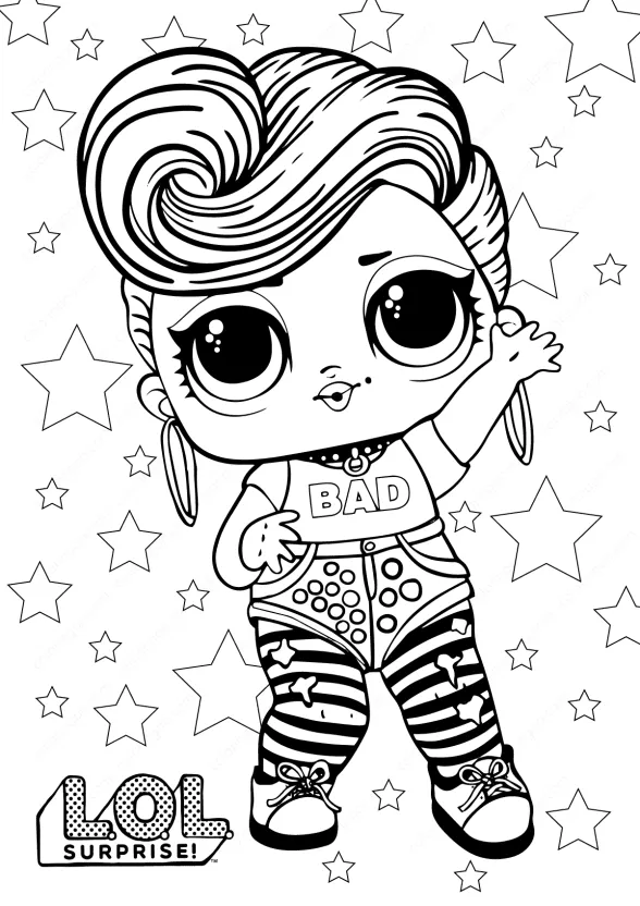 LOL Surprise Bhaddie Boy Coloring Pages 1 lol surprise bhaddie boy coloring pages
