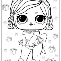 lol surprise glamour queen coloring page