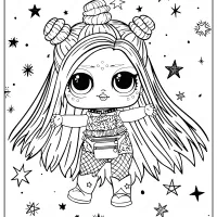 lol surprise hairgoals coloring pages
