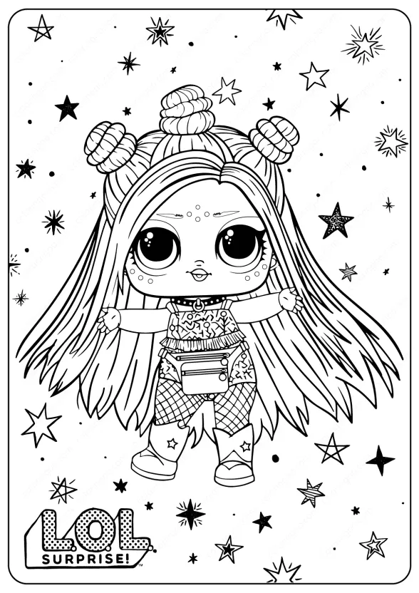 lol surprise hairgoals coloring pages