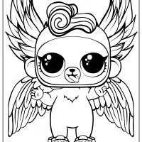 lol surprise monkey coloring pages