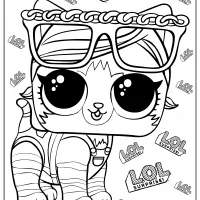 lol surprise shorty kitty coloring page