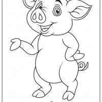 pig coloring page