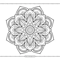 printable flower mandala coloring pages