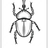 Animals Rhinoceros Beetle Coloring Pages Book 6 rhinoceros beetle coloring pages