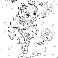 Shopkins Shoppies Rainbow Kate Coloring Pages 50 shopkins shoppies coloring page rainbow kate