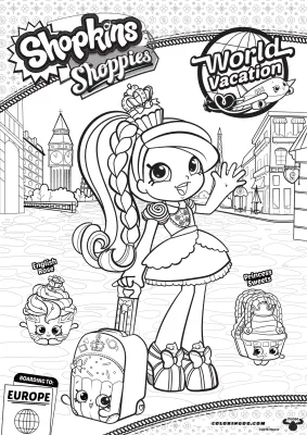 Shopkins Shoppies Jessicake Coloring Pages