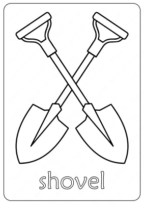 Free Printable Shovel Coloring Pages