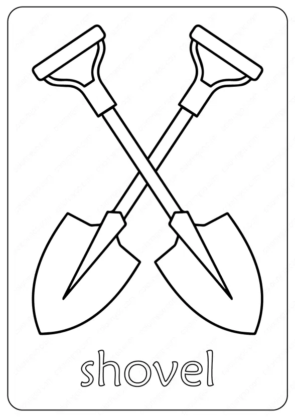 shovel coloring pages