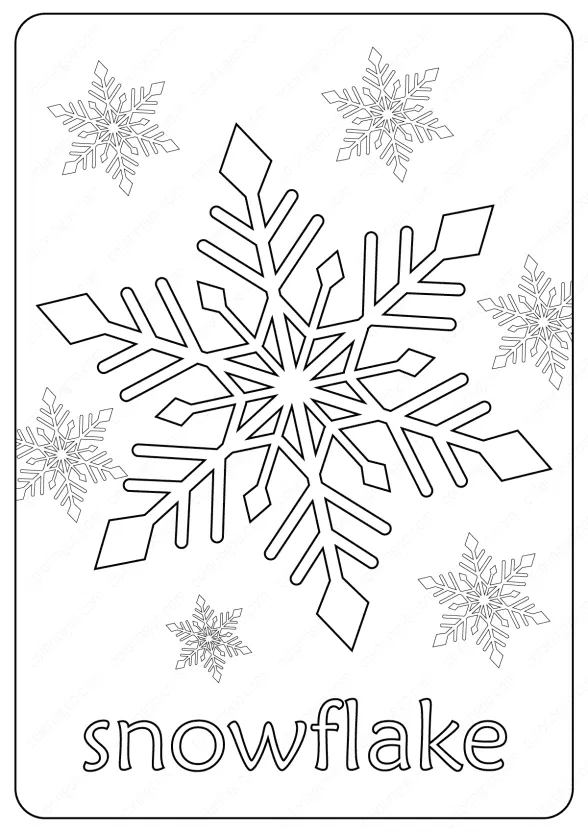 Free Printable Snowflake Coloring Pages 1 snowflake coloring pages