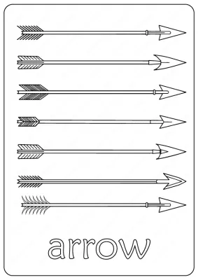 Free Printable Arrow Outline Coloring Page