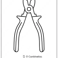 Free Printable Combination Pliers Outline Coloring Page 22 combination pliers outline coloring page