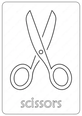 Free Printable Scissors Outline Coloring Pages