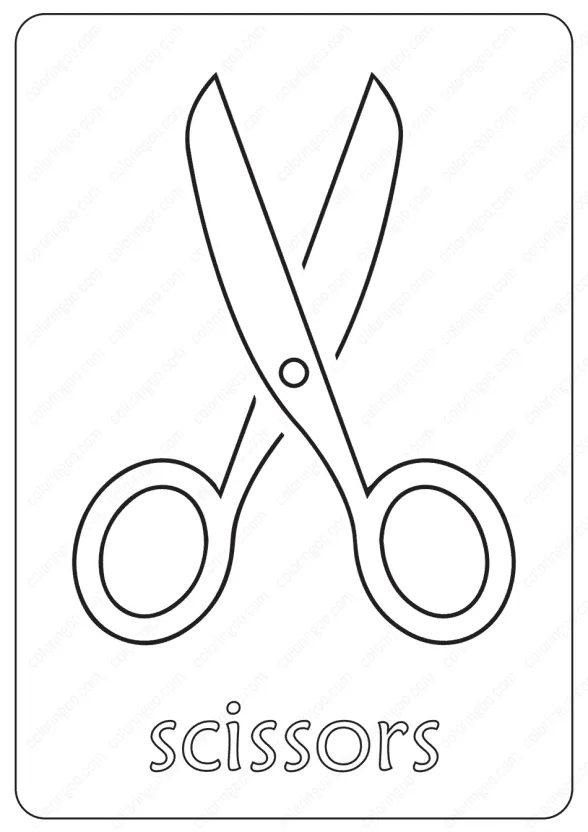 Free Printable Scissors Outline Coloring Pages 1 free printable scissors outline coloring pages