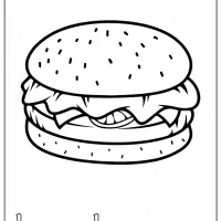 Free Printable Hamburger Outline Coloring Page 46 hamburger outline coloring page