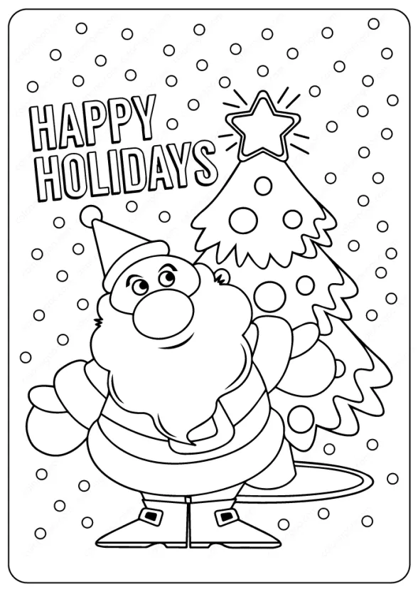 Merry Christmas Coloring Pages for Kids 1 merry christmas coloring pages 03