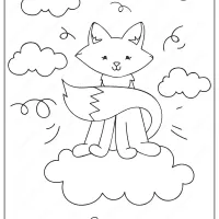 Printable Cute Fox Coloring Pages Outline 8 printable cute fox coloring pages outline