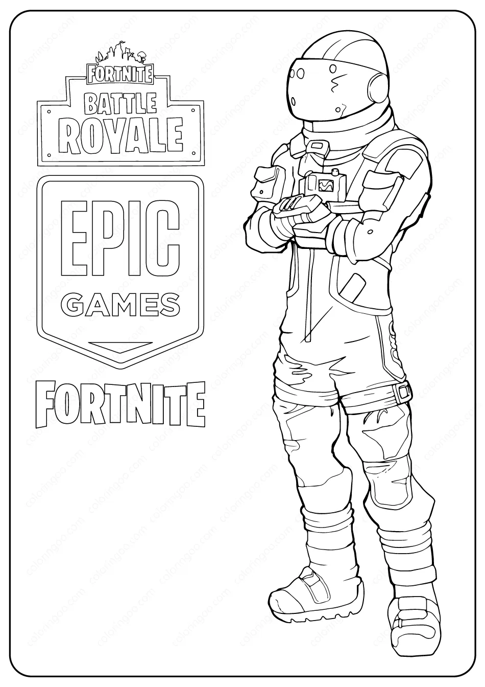 Free Printable Fortnite Dark Voyage Skin Coloring Pages 2 printable fortnite dark voyage skin coloring page