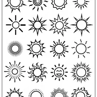 sun outline coloring pages