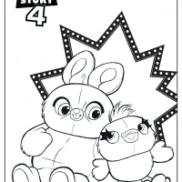 Toy Story 4 Ducky and Bunny PDF Coloring Pages 22 toy story 4 ducky and bunny coloring pages 08