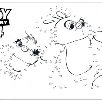Toy Story Ducky and Bunny Dot to Dot Coloring Pages 24 toy story 4 ducky and bunny dot to dot coloring pages
