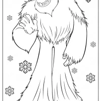 yeti outline coloring pages