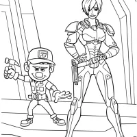 Felix and Sergeant Calhoun Coloring Pages e1580507084724