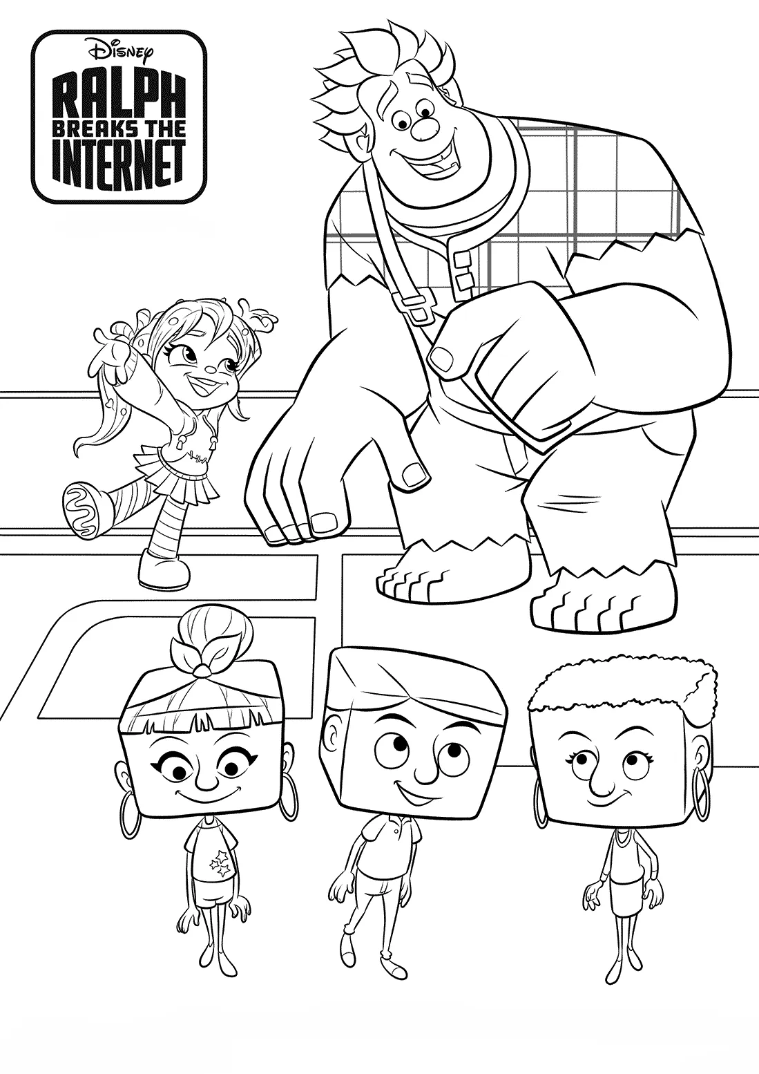 Ralph Vanellope and Net Users Coloring Pages 3 Ralph 2 Coloring Pages