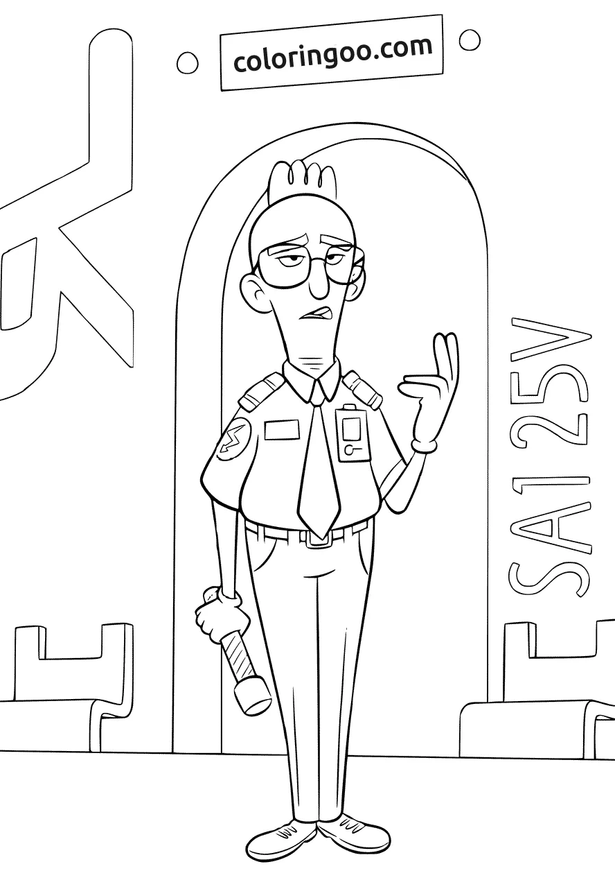 Wreck It Ralph 2 Page Admin Bot Coloring Page 2 Wreck It Ralph 2 Coloring Page Admin Bot coloring page