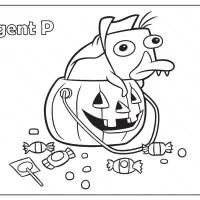agent perry the platypus halloween coloring pages