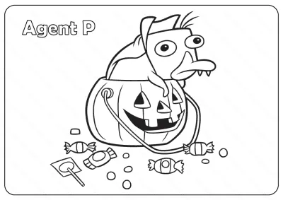 Agent Perry The Platypus Halloween Coloring Pages