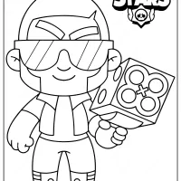 brawl stars brock printable coloring pages
